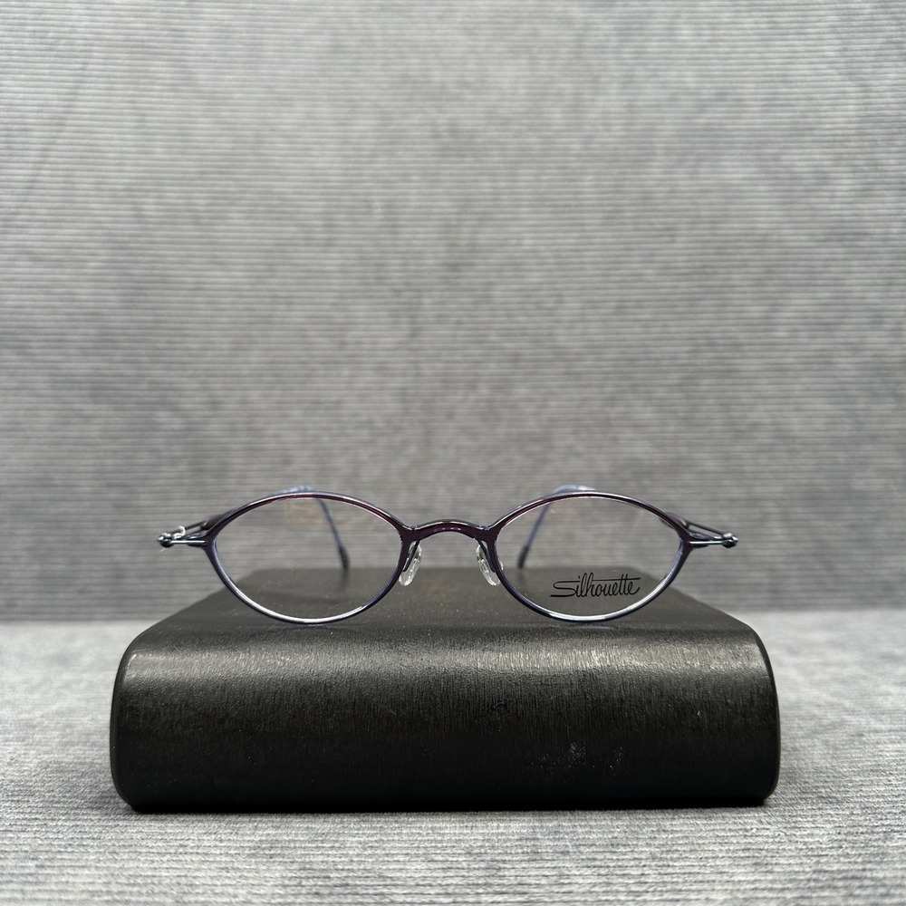 Silhouette‎ SPX M 1948 6053 Purple Oval Y2K Eyeglasses Frames 46-21-135 Austria
